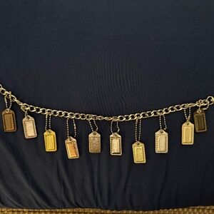 Coach Hangtags/Bag Charms in Mixed Metal Colors - Silver chain included